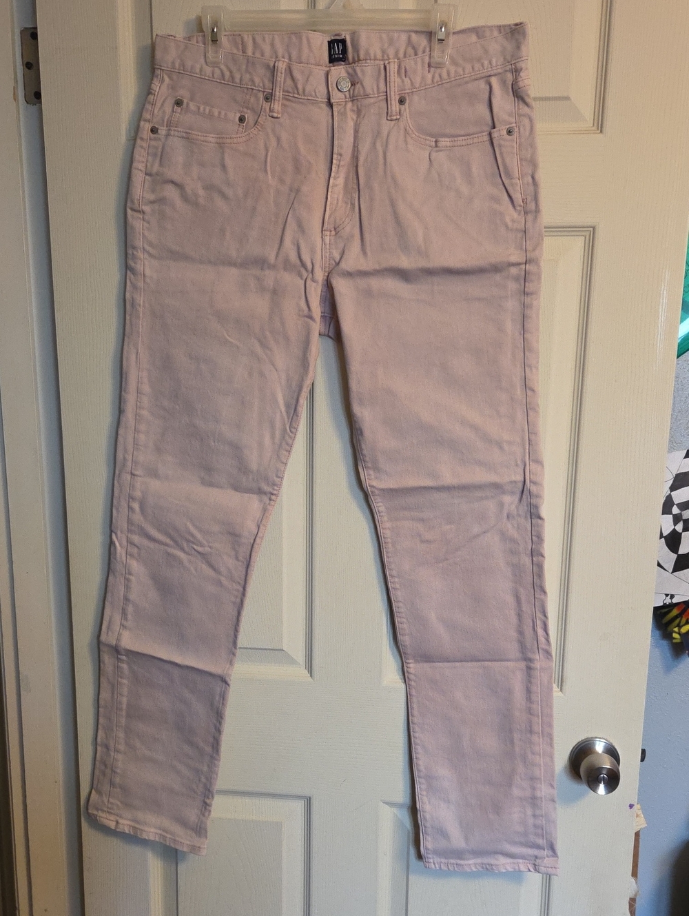 Gap 1969 Denim Pink Slim Fit Jeans Size 34x32